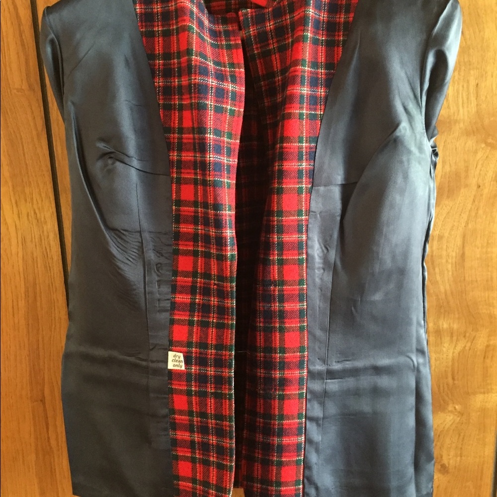 Virgin Pendleton Christmas Plaid Wool Blazer - image 7